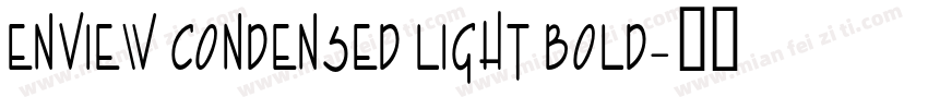 Enview Condensed Light Bold字体转换